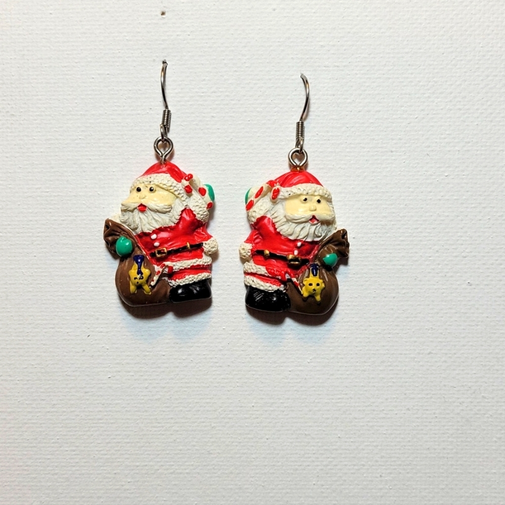 Vintage Santa Earrings